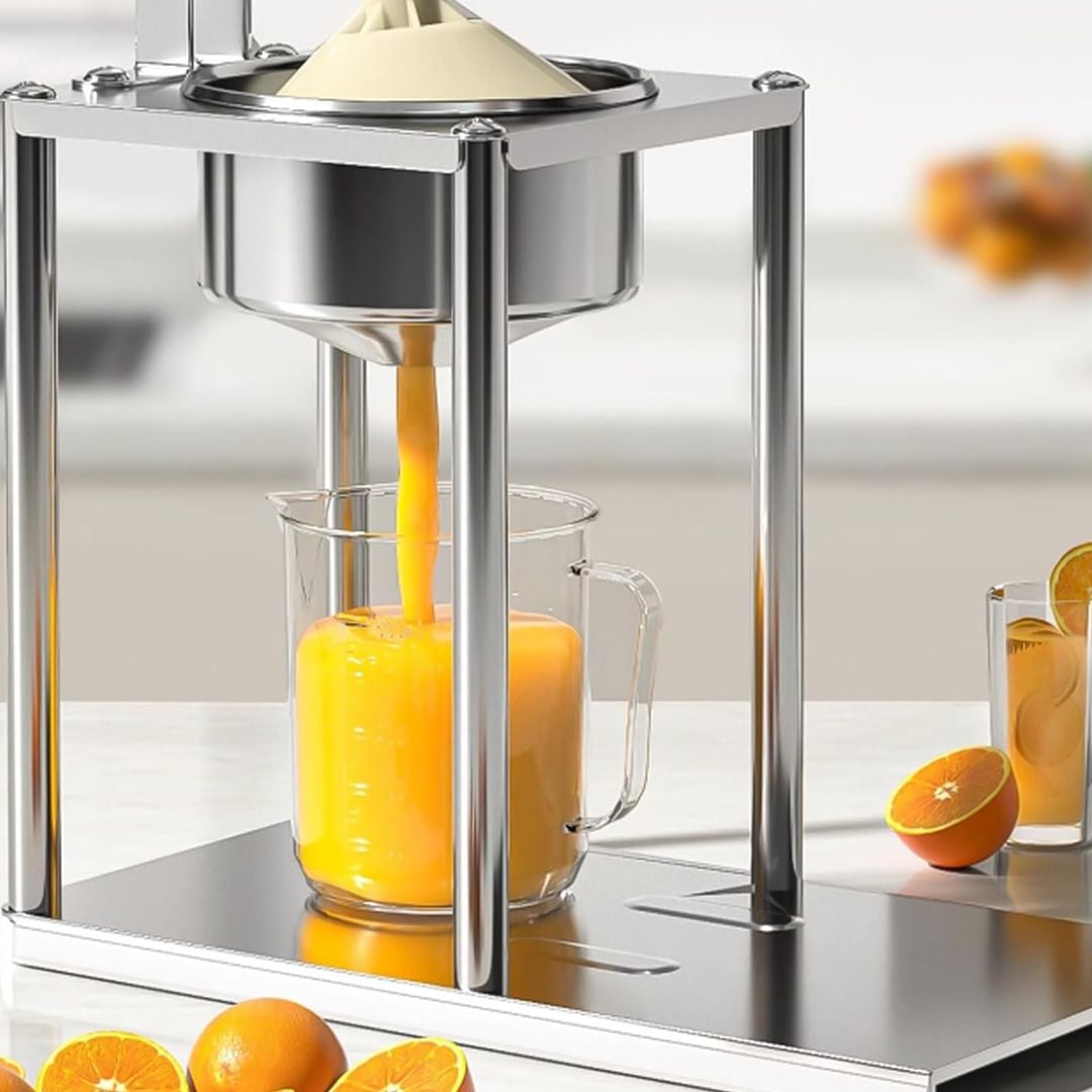 عصارة يدوية متينة من الستانلس ستيل - 7