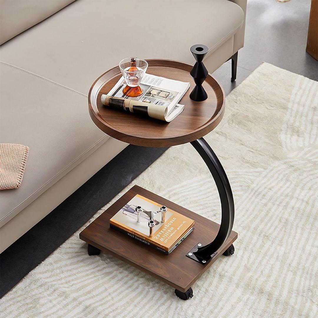 طاولة جانبية بتصميم دائري - 2