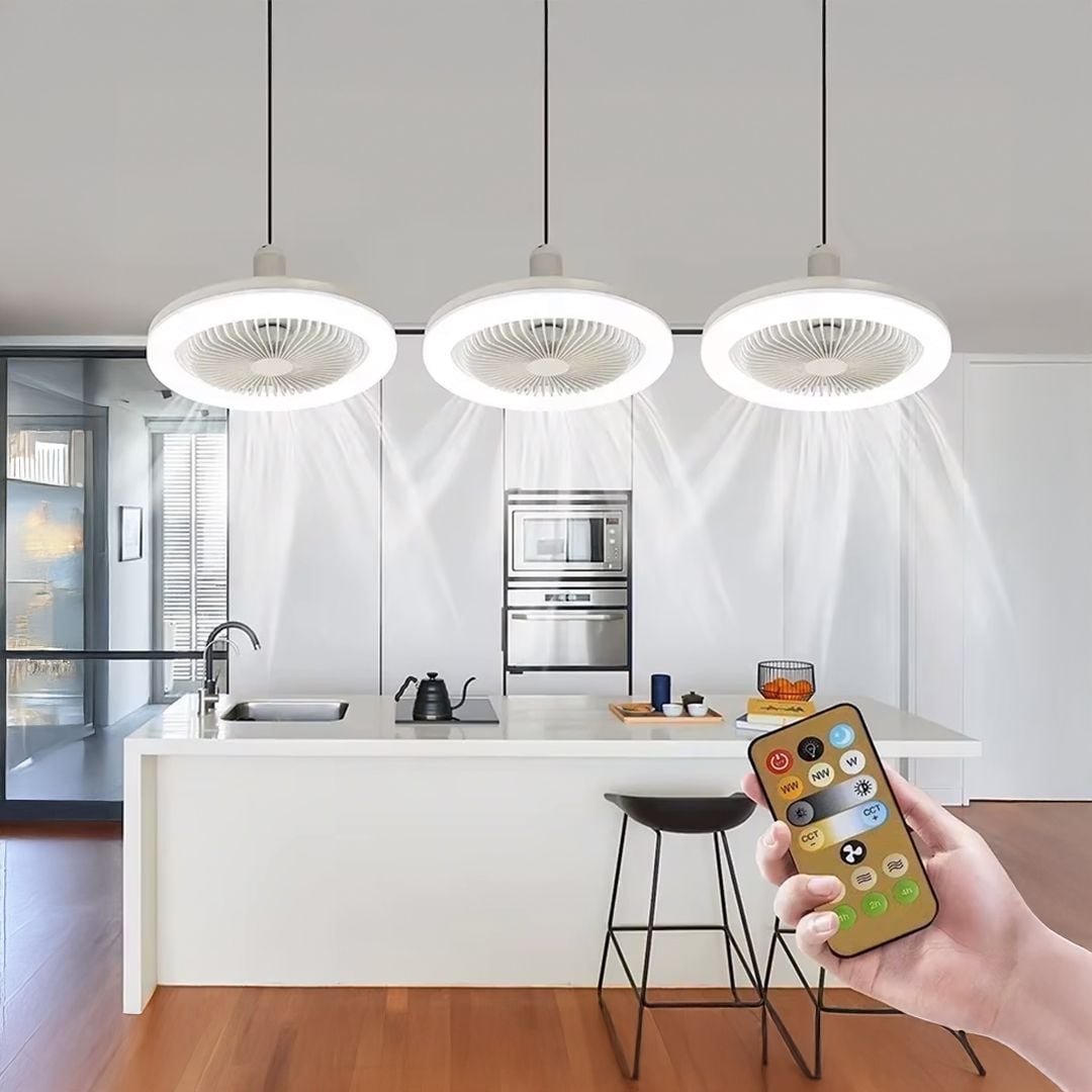 Fan with LED Light and Remote Control - 5