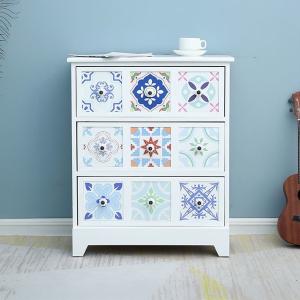 وحدة أدراج خشبية بتصميم فسيفسائي - 3