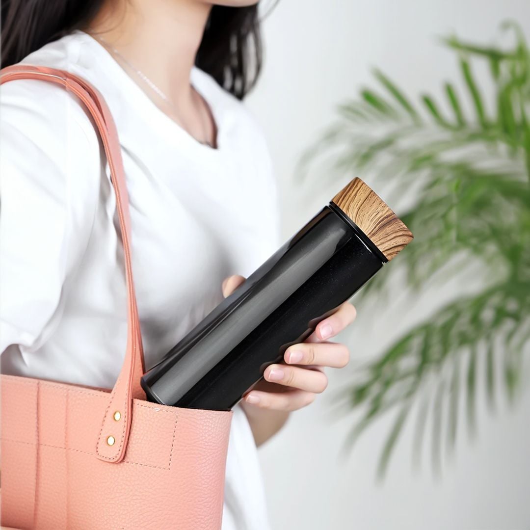 قارورة ماء مع فنجانين من الستانلس - 6