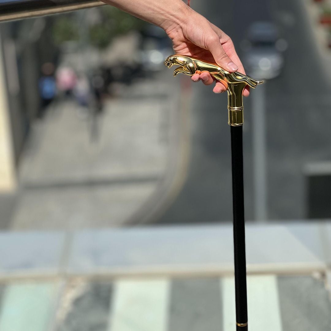 Leopard Handle Walking Stick - 15