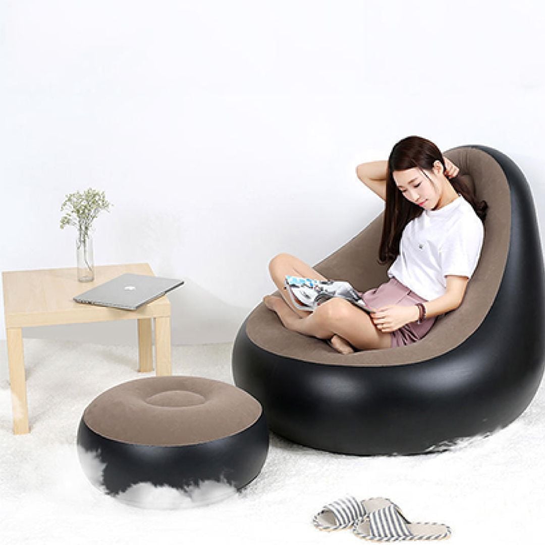 Single Lazy Sofa Chair with Footstool product thumbnail 11