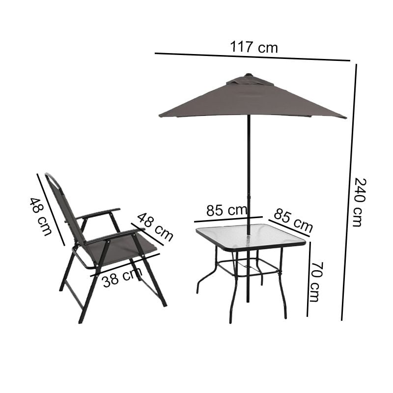 Outdoor Garden Lounge Set with Umbrella product thumbnail 18