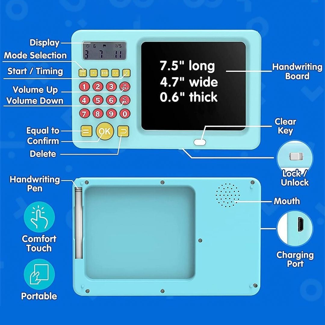 لوح تعليمي مع حاسبة لتعلم الرياضيات للأطفال - 7