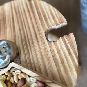 ستاند أرجيلة خشبي فاخر بسطح مقسّم للتسالي من روح - 4