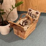 سلة نزهات من الخيزران مع أدوات للمائدة - 7