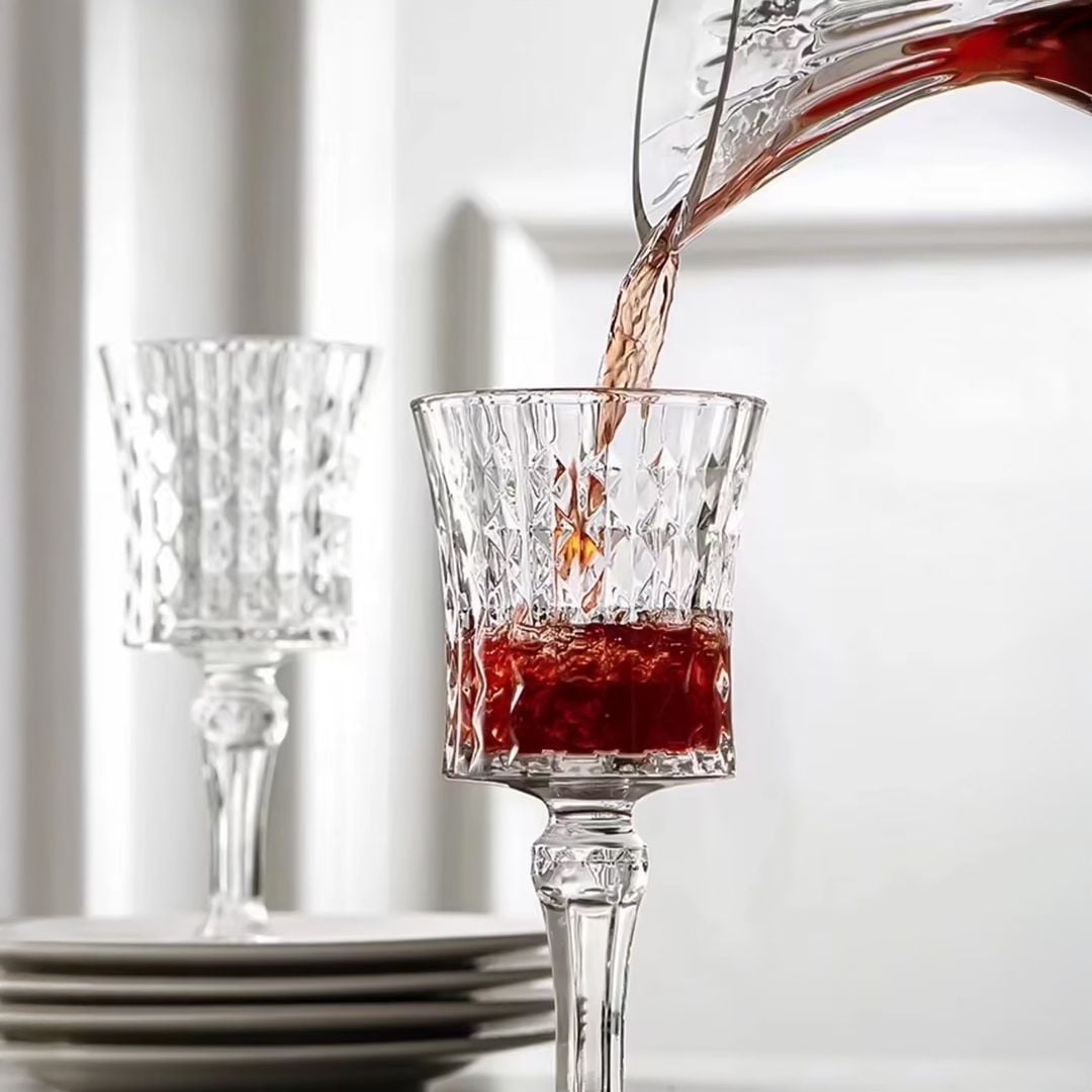 طقم تقديم كريستال مع ستاند للكؤوس - 8