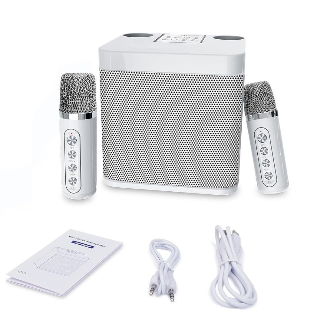 جهاز كاريوكي مع ميكروفونات لاسلكية - 5