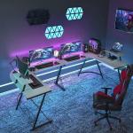 مكتب خشبي على شكل حرف L - 17