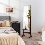 خزانة مجوهرات أرضية بمرآة مع إضاءة داخلية - 2