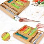 منظم أكياس وموزع تغليف خشبي - 9