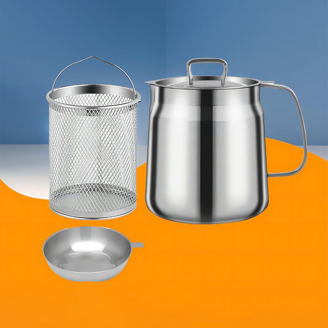 مقلاة زيت عميقة مع مصفاة - 11