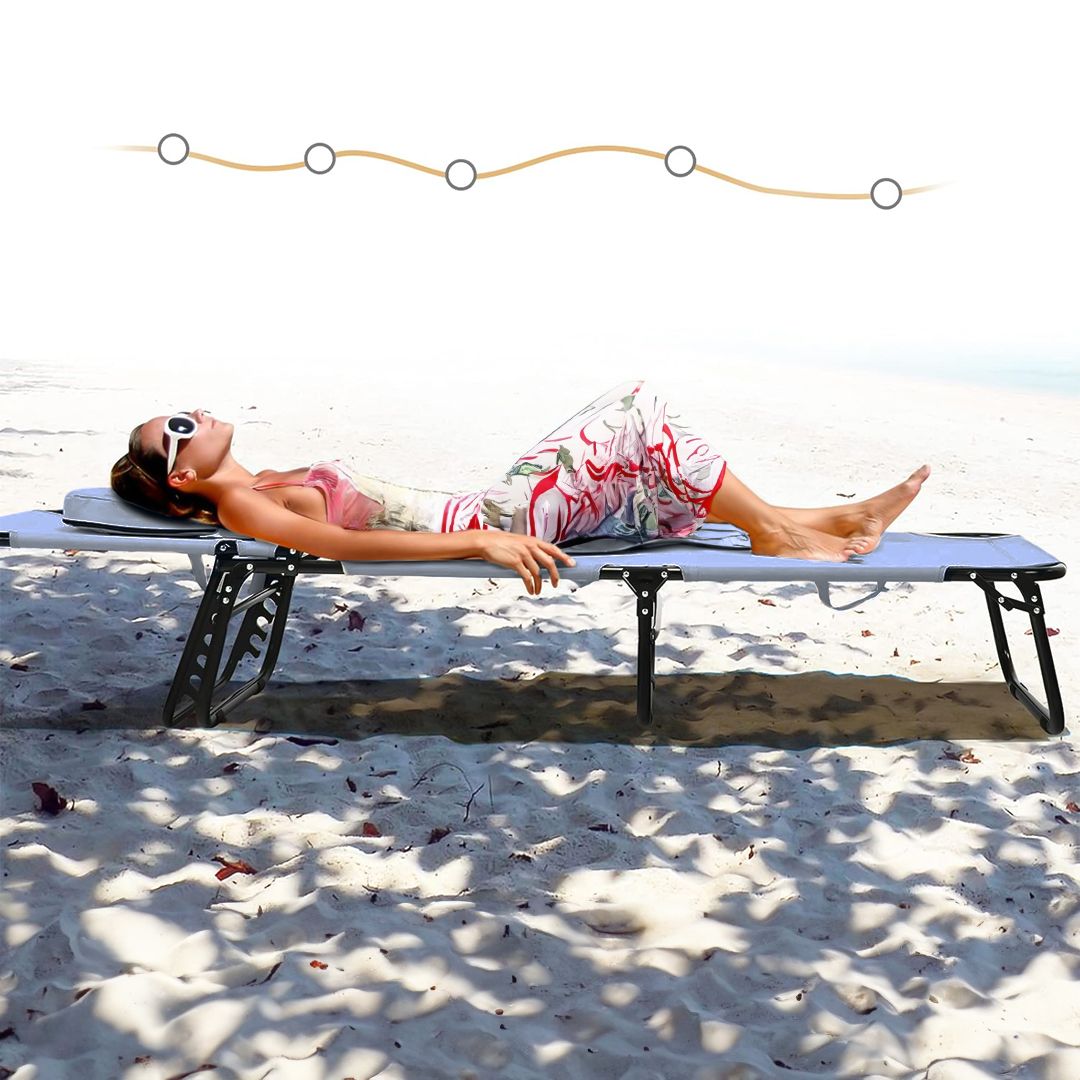 كرسي التشميس القابل للطي مع فتحة للوجه - 2