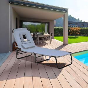 كرسي التشميس القابل للطي مع فتحة للوجه - 5