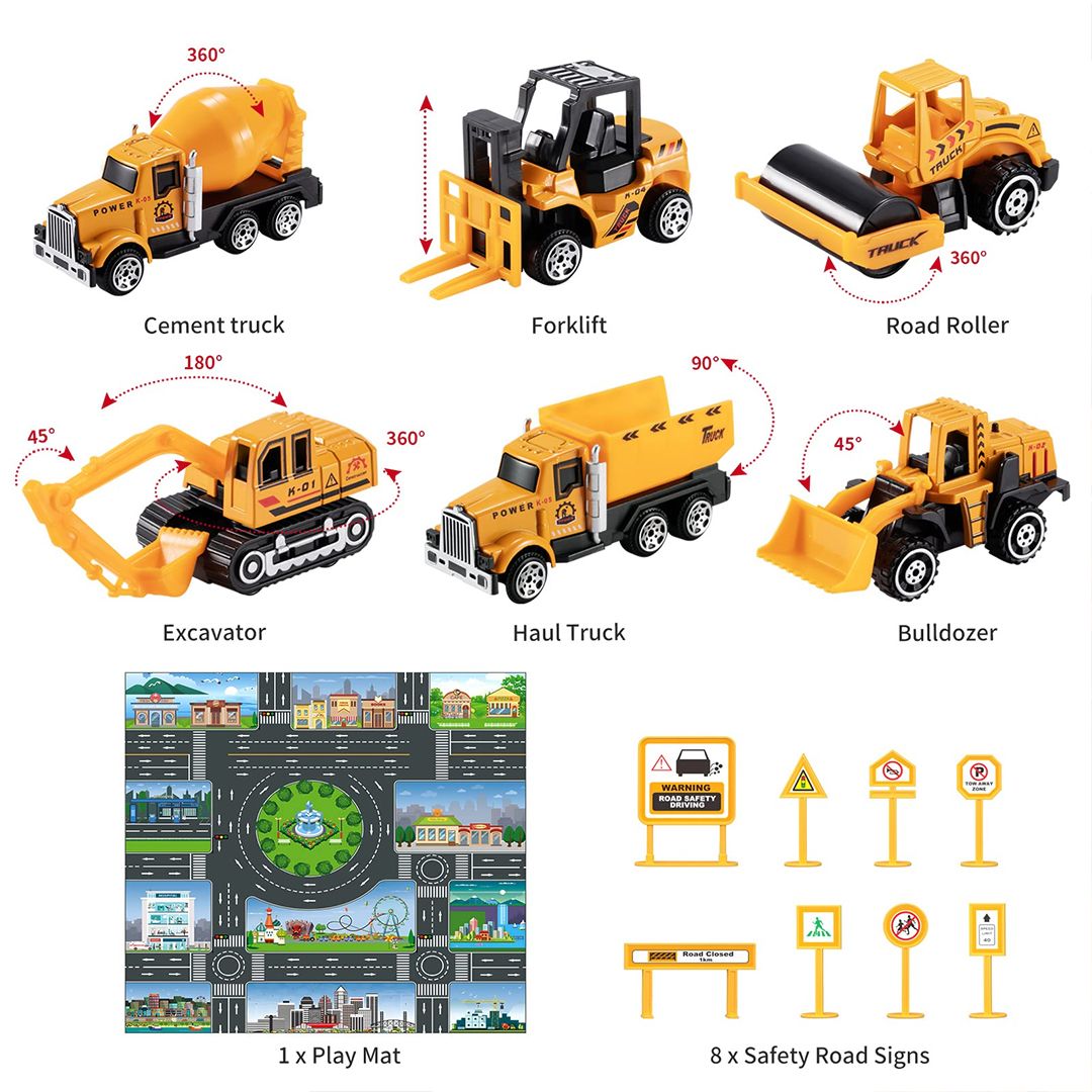 Trucks and Bulldozers Toys with Map product thumbnail 9