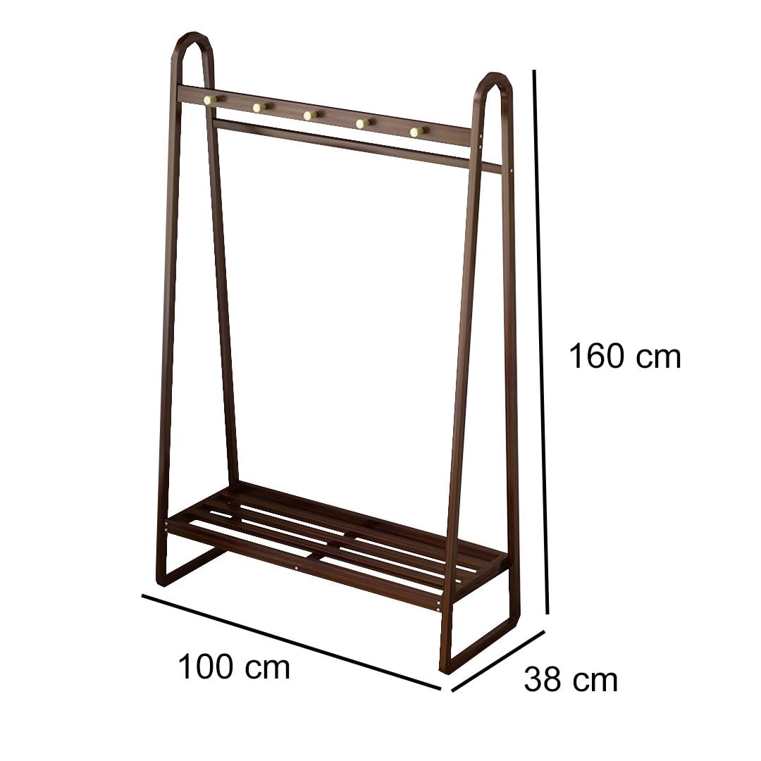 Wooden Hanger With Bottom Shelf For Hanging Clothes product thumbnail 11