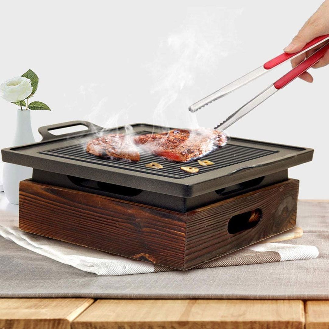 Wooden Base BBQ Grill product thumbnail 2