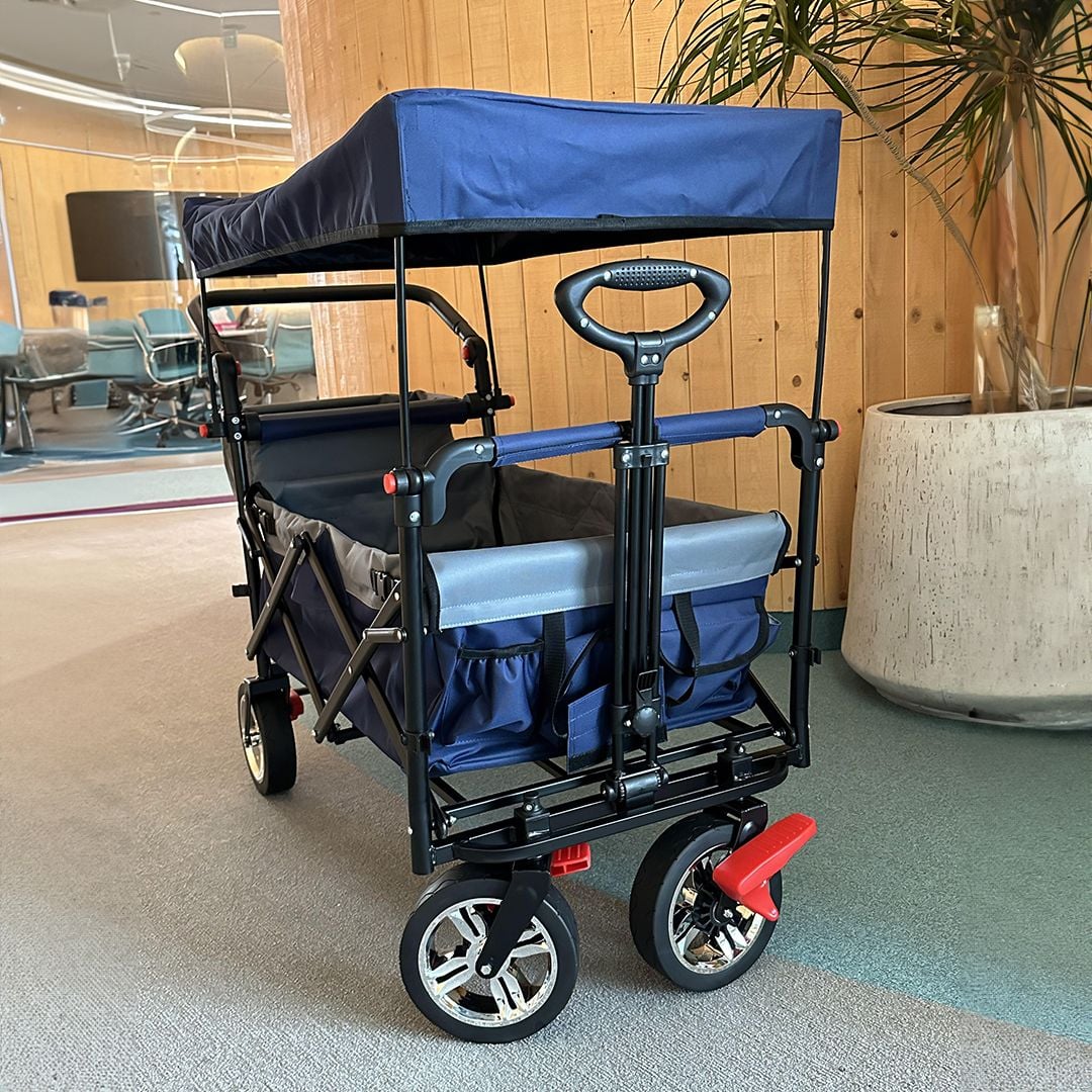 عربة تخييم مع مظلة بأربع عجلات	 - 12