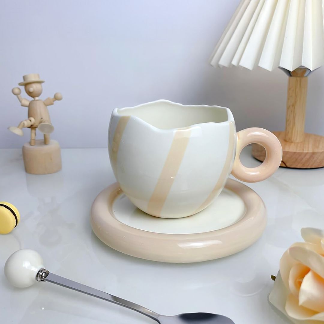 colorful mug with spoon - 8