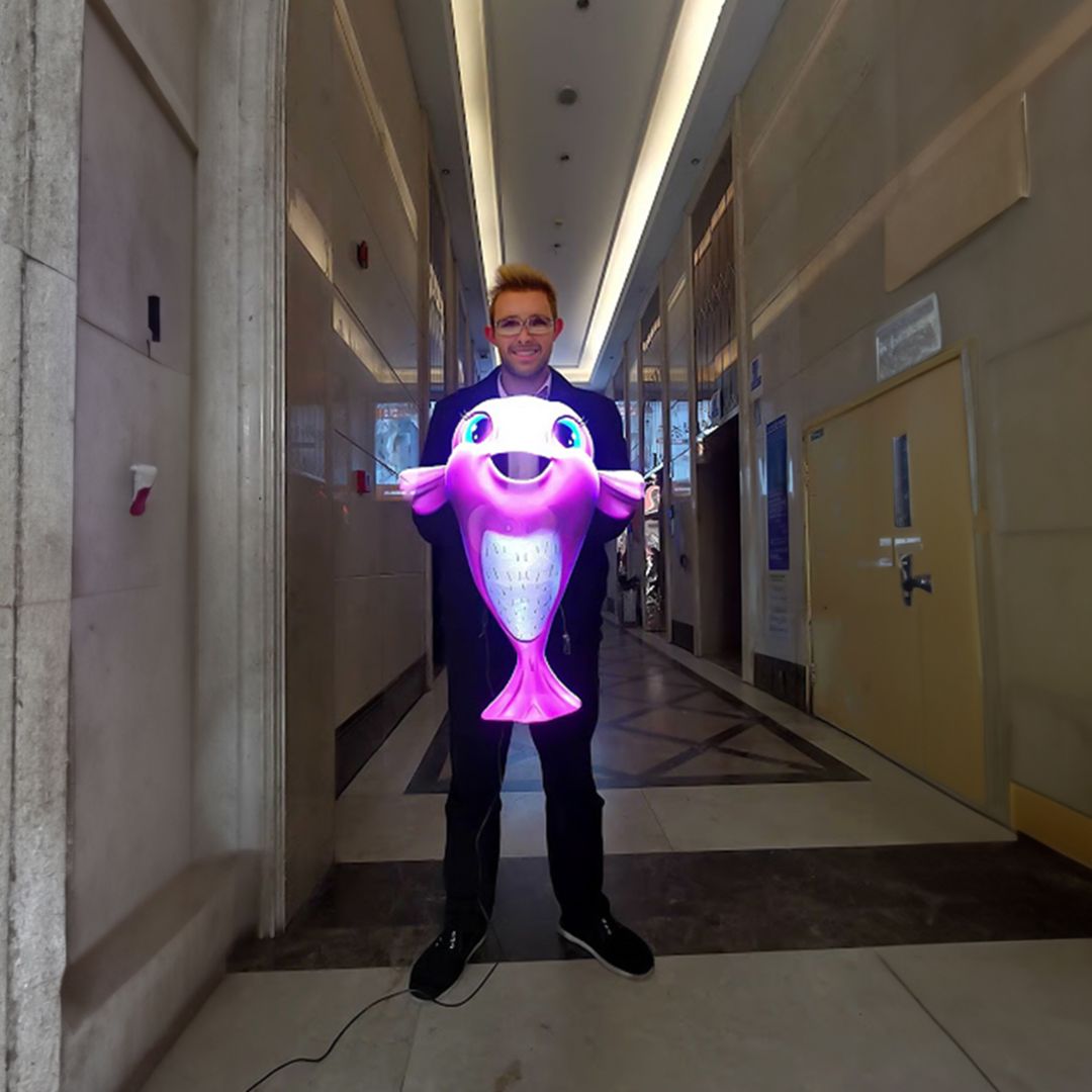 جهاز عرض هولوجرام 52 سم مع ستاند - 1