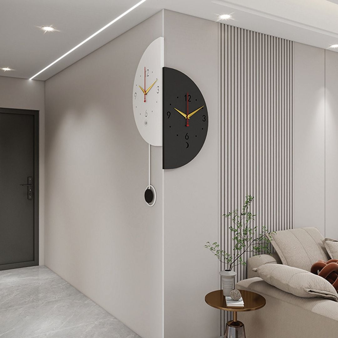 ساعة حائط مضيئة للزوايا - 7