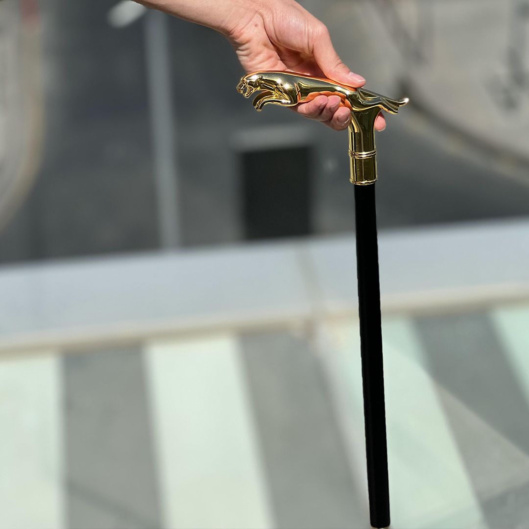 Leopard Handle Walking Stick - 23