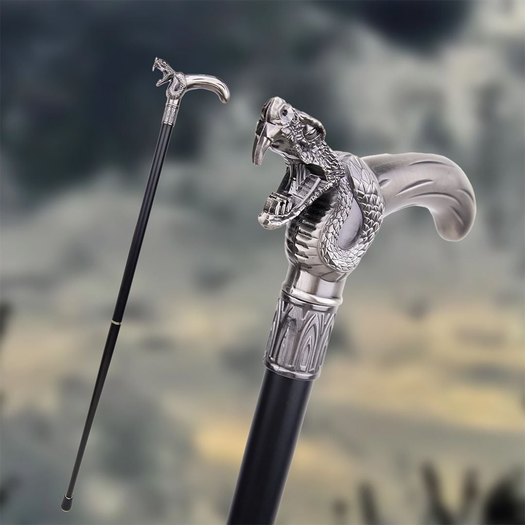Snake Handle Walking Stick With Sword