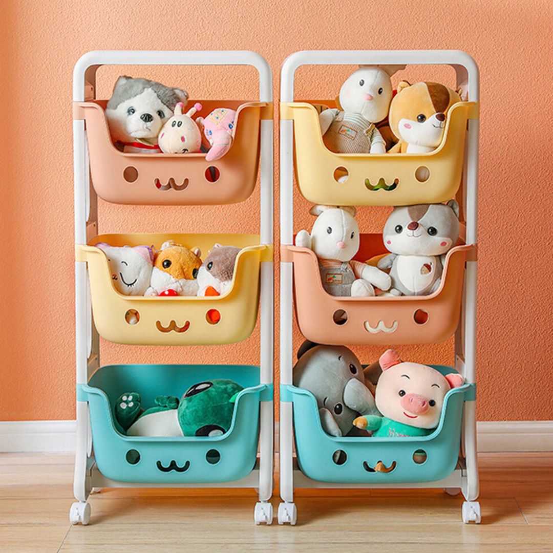 Three Layers Movable Storage
