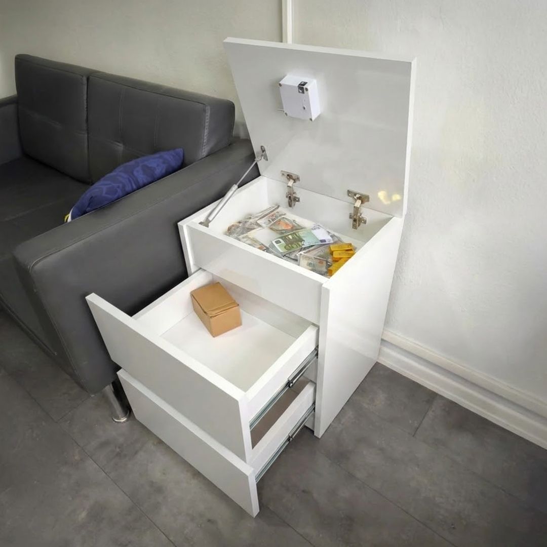 Nightstand with Hidden Safety Safe - 9