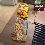 لوح تقديم خشبي فاخر للتسالي والضيافة من روح - 4