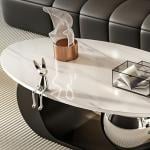 طقم طاولات وسط بيضاوية بتصميم فاخر - 10