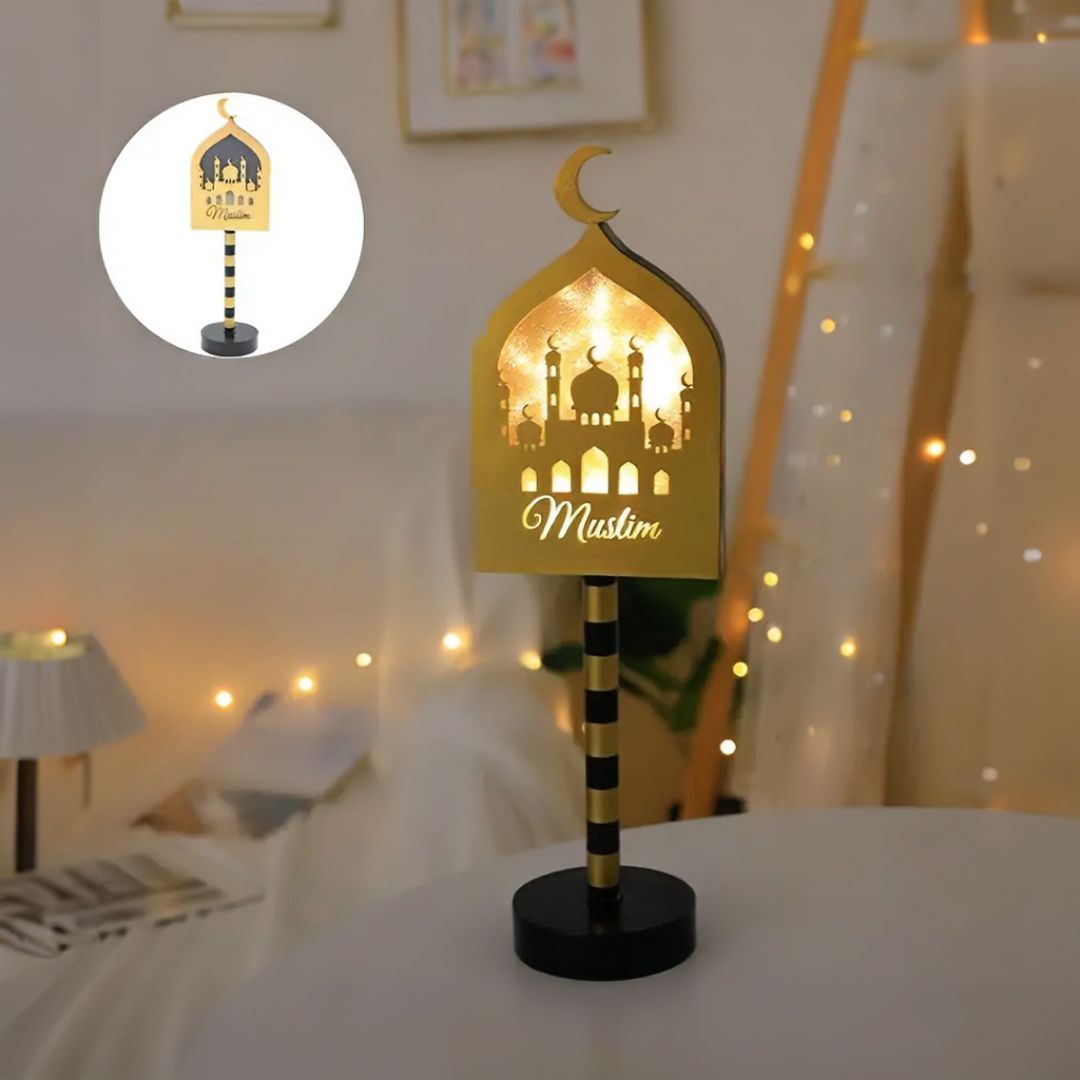 مجموعة ديكورات العيد الخشبية بإضاءة ليد - 8