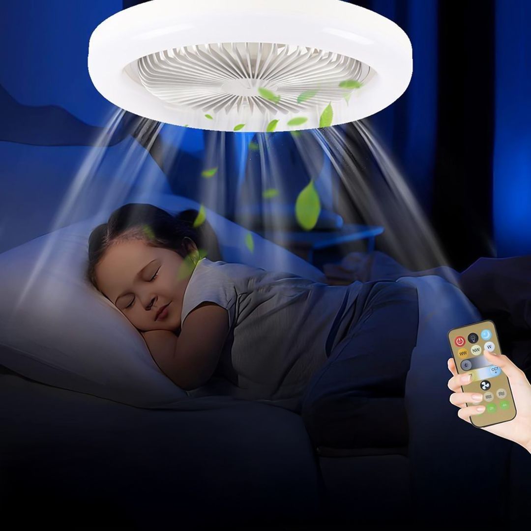 Fan with LED Light and Remote Control - 13