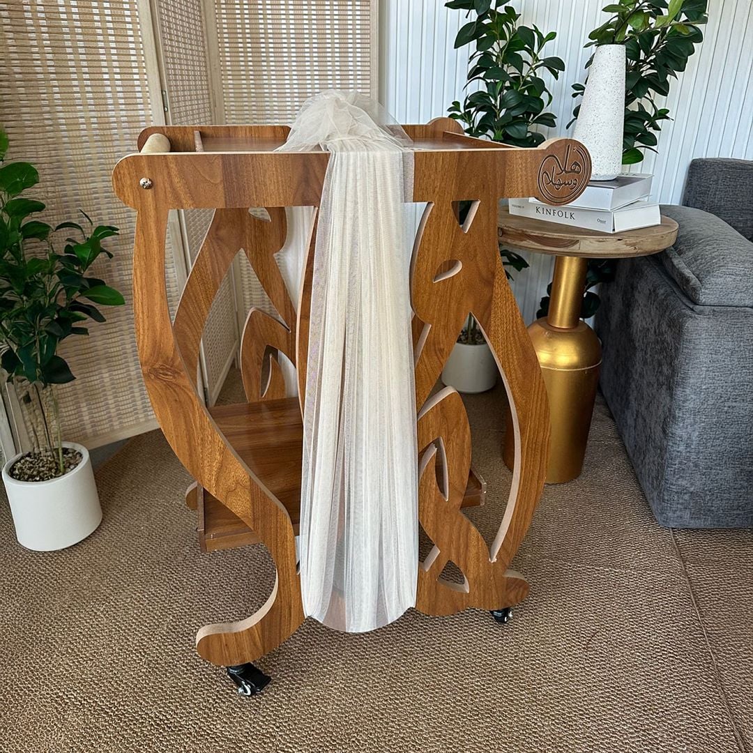 ترولي ضيافة خشبي بتصميم أهلاً من روح - 11