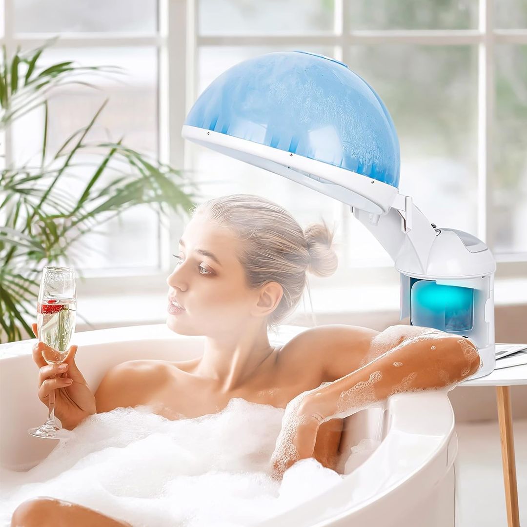 جهاز البخار مع قبعة حرارية للشعر - 13