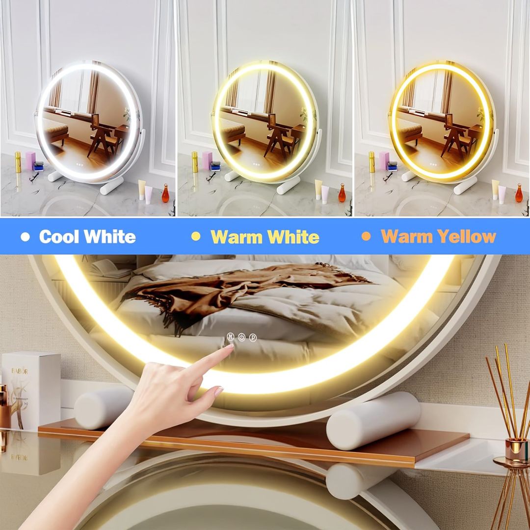 مرآة مكياج دائرية مضيئة - 10