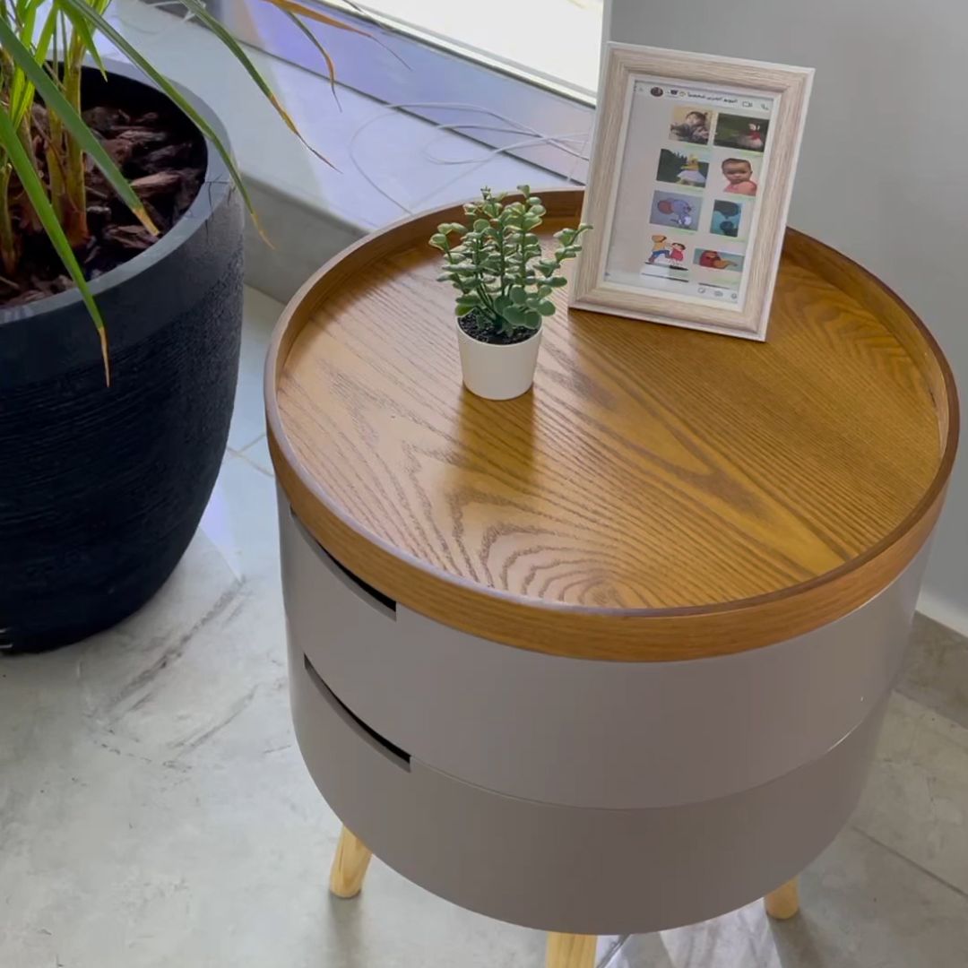 Round Side Table With Two Drawers product thumbnail 11