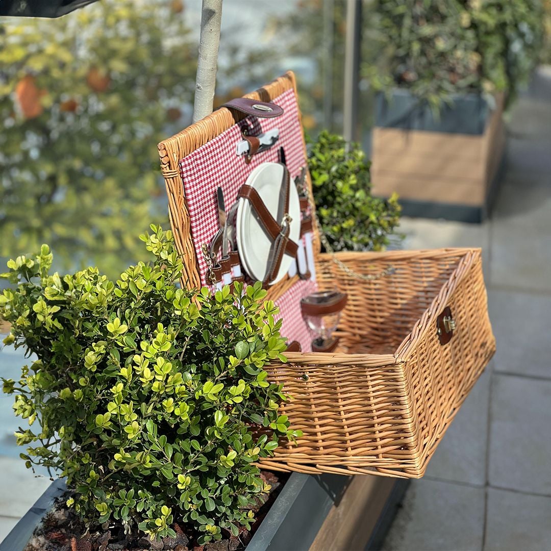 سلة النزهات المتكاملة من الراتان - 3