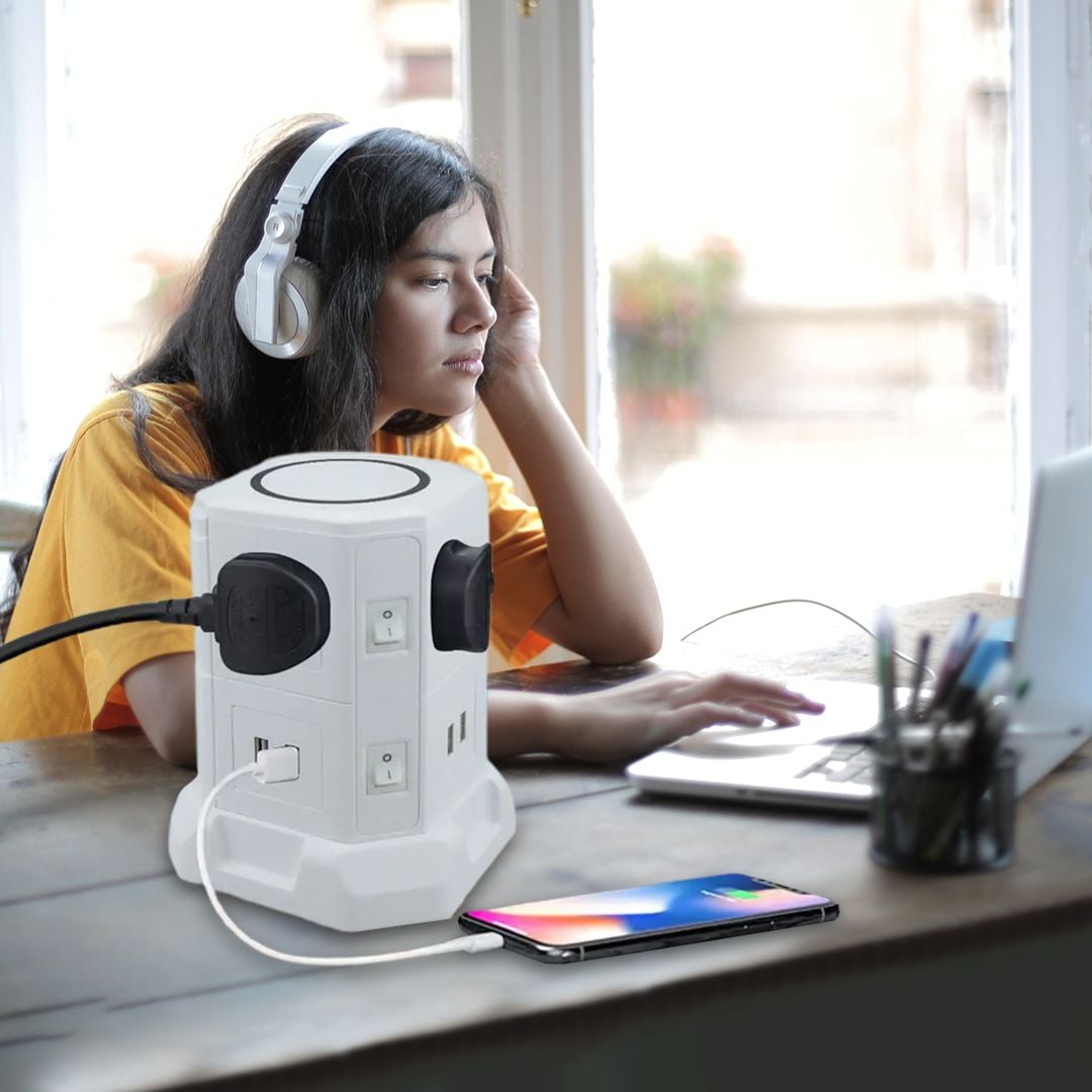 Multiple Power Socket with Wireless Charging A product thumbnail 2