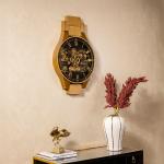 ساعة حائط بتصميم ساعة يد بتروس ذهبية - 9