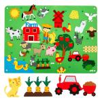 لوحة تعليمية من اللباد للأطفال بنمط حيوانات المزرعة - 11