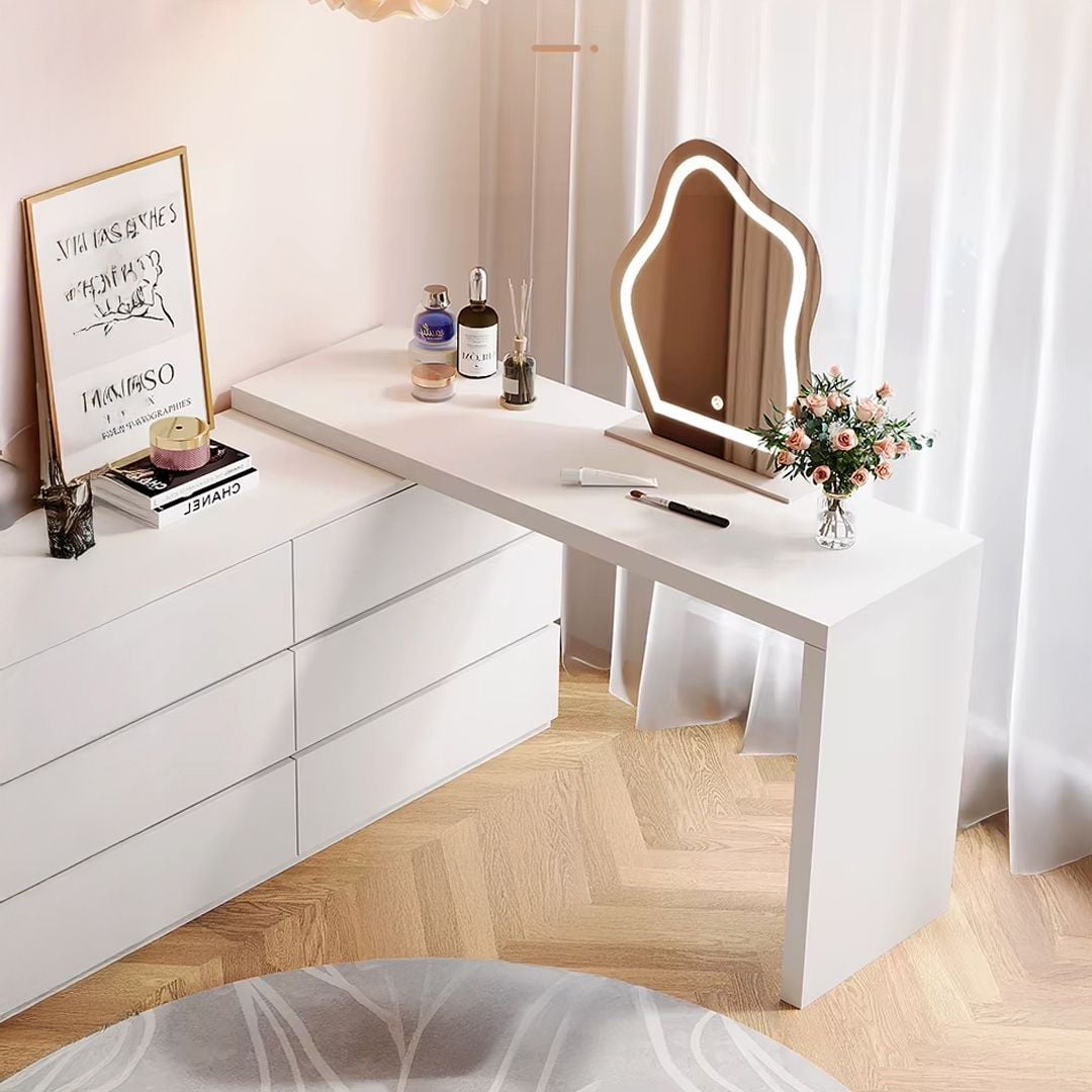 طاولة مكياج مع أدراج تخزين - 2