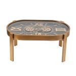 طاولة وسط بيضاوية بتصميم ساعات التروس الكلاسيكية - 7