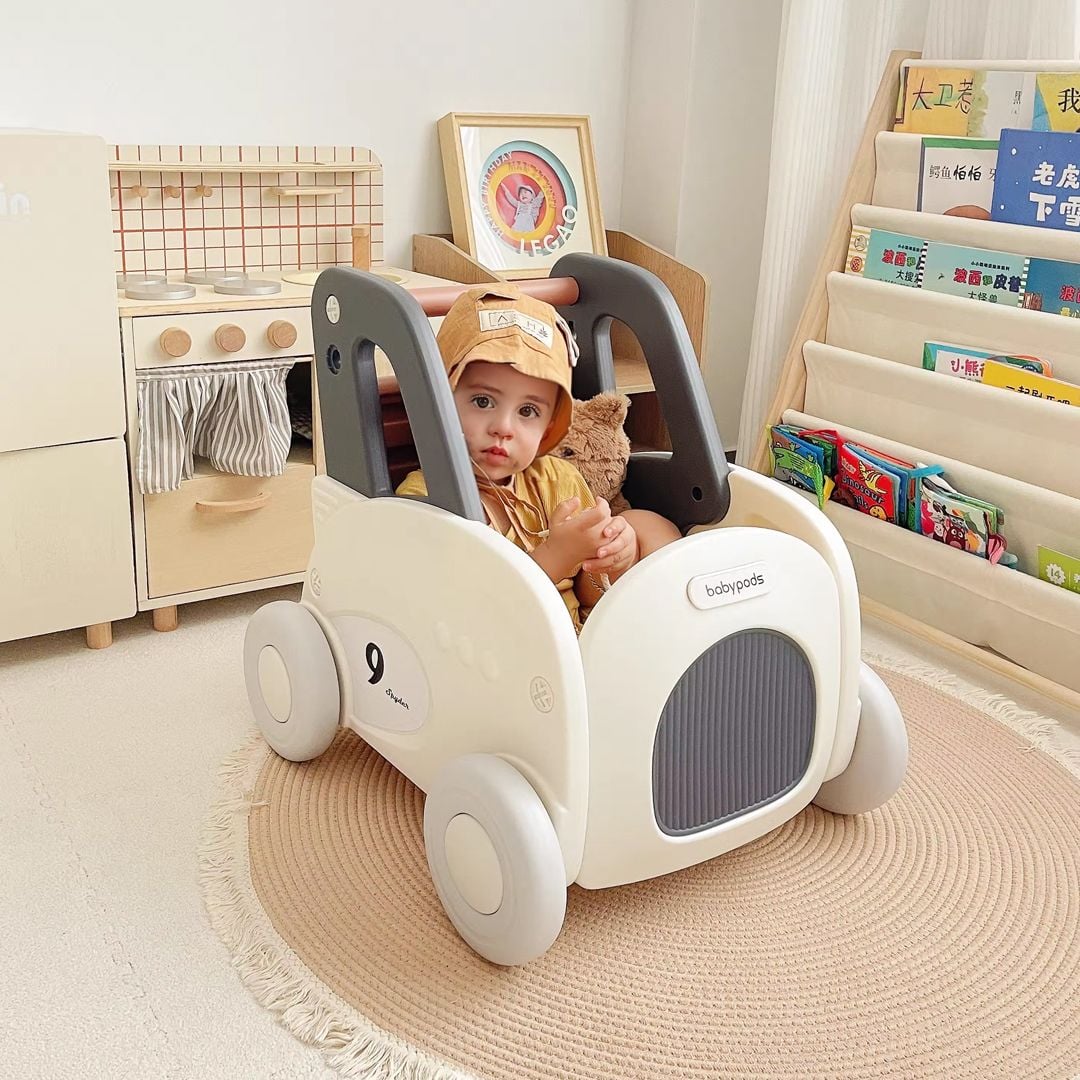 Plastic Baby Stroller with Car Design