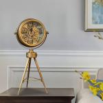 Golden Gear Art Table Clock - 12