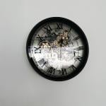 طاولة جانبية رخامية مزدوجة بتصميم ساعة تروس فاخر - 8