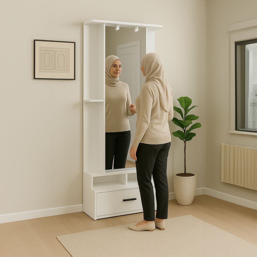 خزانة مع مرآة للمدخل - 5