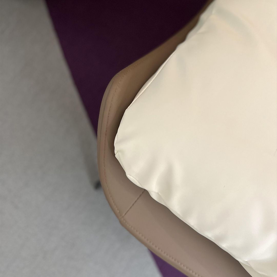 Luxurious Leather Chair With Metal Legs product thumbnail 12