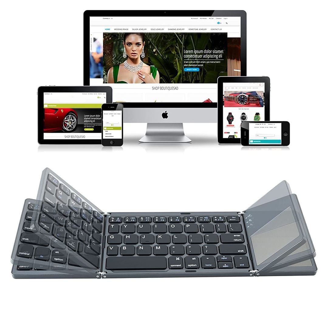 لوحة مفاتيح لاسلكية قابلة للطي - 8